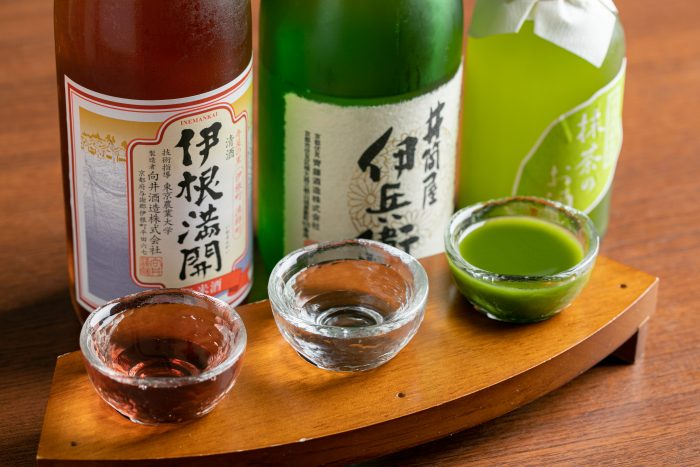 日本酒の飲み比べ