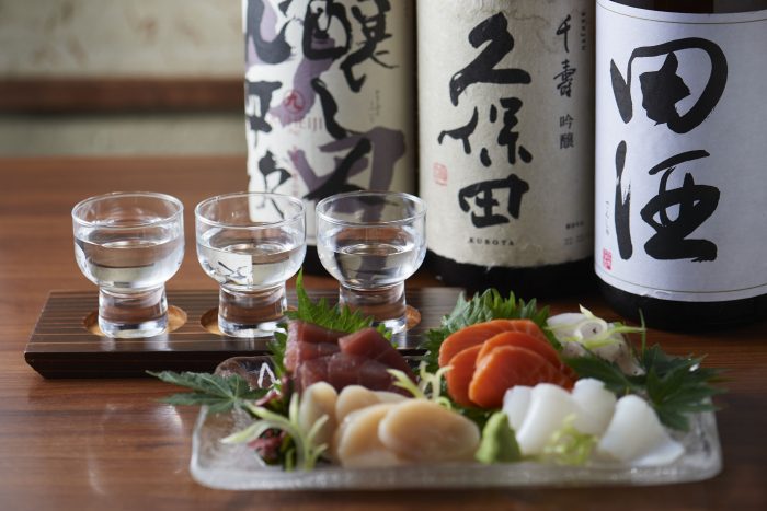刺身と日本酒